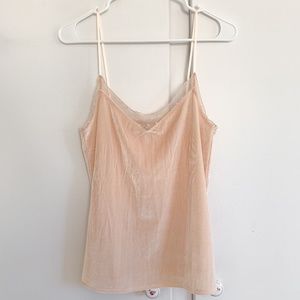 Hollister Pastel Pink Velvet-Like Tank Top Shirt - Size S